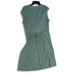 NWT Womens Green Floral Sleeveless Surplice Neck Shift Dress Size L (14-16) alternative image