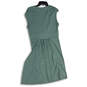NWT Womens Green Floral Sleeveless Surplice Neck Shift Dress Size L (14-16) image number 2