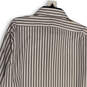 NWT Mens White Brown Stripe Collared Long Sleeve Button-Up Shirt Size XL image number 4