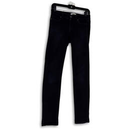 Womens Blue Denim Medium Wash Pockets Stretch Skinny Leg Jeans Size 26