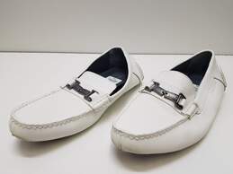 Calvin Klein Morrie White Driving Loafers Shoes Men's Size 12 M