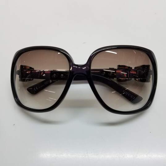 AUTHENTICATED Gucci Bow Accent Purple Womens Sunglasses image number 3