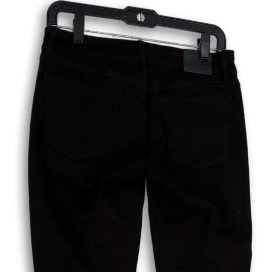 Womens Black Dark Wash Pockets Stretch Denim Bootcut Jeans Size 6/28 image number 4