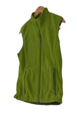 Mens Green Fleece Collared Sleeveless Casual Full Zip Vest Size Medium alternative image