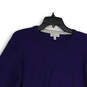 Mens Blue Knitted Long Sleeve Crew Neck Pullover Sweater Size Medium image number 3