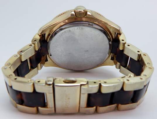 Fossil AM4499 Cecile Gold Tone & Tortoiseshell Women's Chronograph Watch 102.2g image number 3