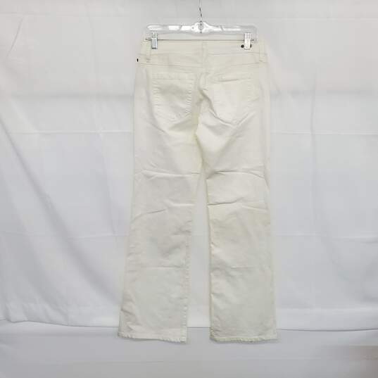 Cabi White Mid Rise Flare Jeans WM Size 4 NWOT image number 2