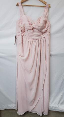 Azazie Millie Women's Blushing Pink Polyester Maxi Long Dress Size A18