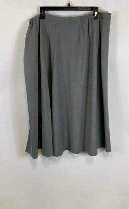 NWT Jones New York Womens Gray Elastic Waist Pull On Flare Skirt Size Medium alternative image