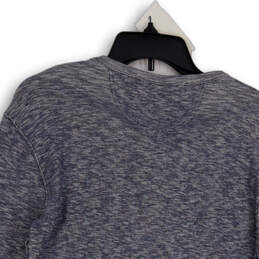 Mens Blue Gray Space Dye Long Sleeve Henley T-Shirt Size Small alternative image
