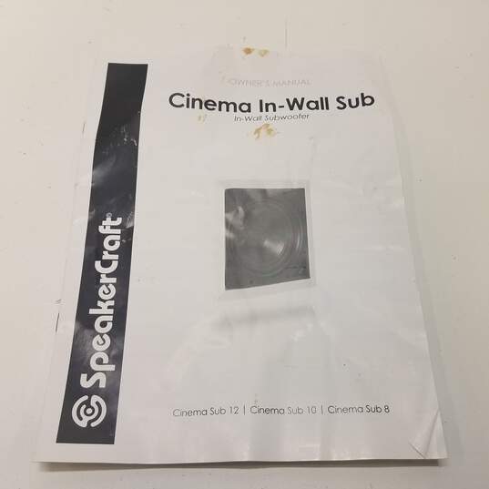 Speakercraft Cinema In Wall Sub 8 Speaker-SPEAKER ONLY image number 8
