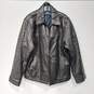 Dockers Men's Soft Long Black Leather Full Zip Jacket Size M image number 1