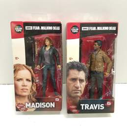 Lot of 2 MCFarlane Toys AMC Fear The Walking Dead Madison #4 & Travis #3