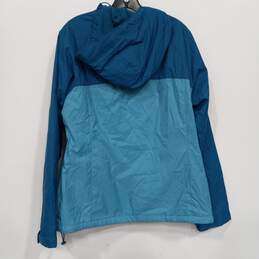 Columbia Blue Hooded Fleece Lined Windbreaker Jacket Size XL alternative image