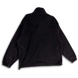 NWT Mens Black Fleece Mock Neck Half-Zip Long Sleeve Pullover Jacket Sz XL alternative image