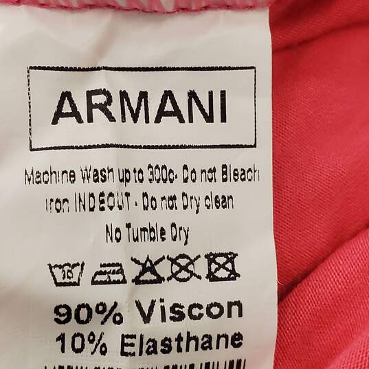 Armani Jeans Women Pink Studded Logo Tee S image number 4
