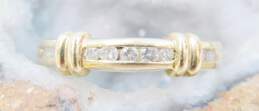 10K Yellow Gold 0.17 CTTW Channel Set Diamond Band Ring 2.4g