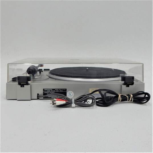 VNTG Sanyo Brand TP-X1S Model Belt Drive Turntable w/ Cables image number 4