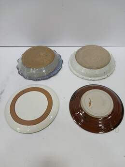 4PC Assorted Stoneware Bowls & Plate Bundle alternative image