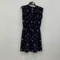Womens Navy Blue Pink Floral Sleeveless Henley Neck Mini Dress Size Small image number 1