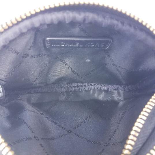 Michael Kors Double Compartment Pebbled Leather Wristlet Black image number 8