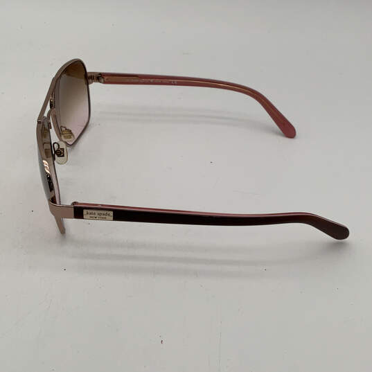 Womens AGDA/S Brown Metal Full-Rim Frame Classic Square Sunglasses image number 6