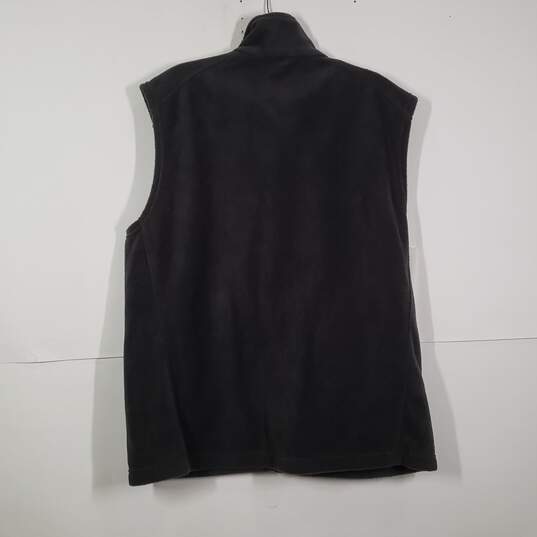 Mens Mock Neck Sleeveless Zipper Pockets Full-Zip Vest Size Large image number 2