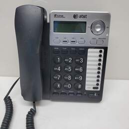 AT&T 2 Line Speakerphone Corded Landline Telephone Large Keys Clear Speed Dial List