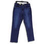 NWT Womens Blue Denim Dark Wash 5-Pocket Design Straight Leg Jeans Size 31 image number 1