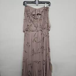 Pink Beaded Sleeveless Long Dress alternative image