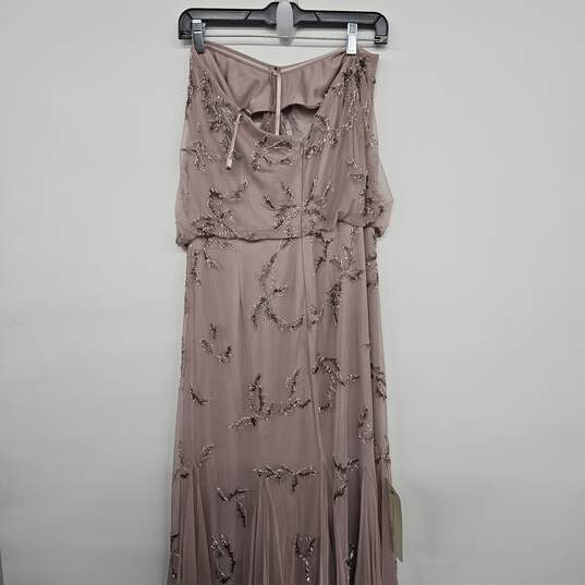 Pink Beaded Sleeveless Long Dress image number 2