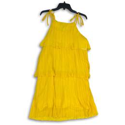 NWT Romeo & Juliet Couture Womens Yellow Tiered Shift Dress Size Medium alternative image