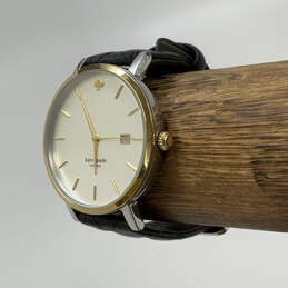 Designer Kate Spade Two-Tone Leather Strap Analog Wrist Watch W/ Dust Bag