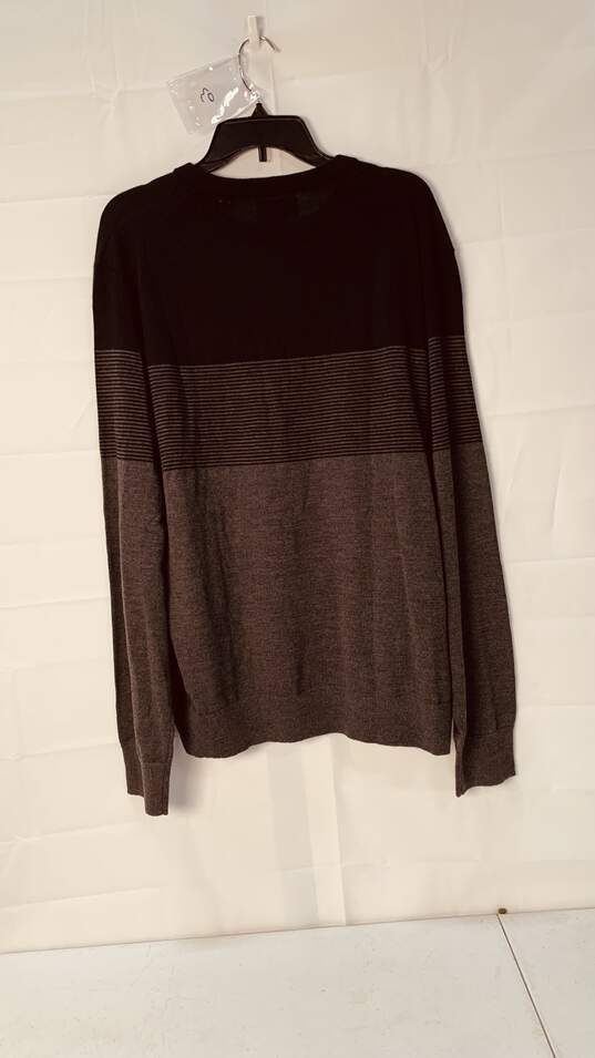 Men's Black/Grey Calvin Klein Sweater Shirt Size: XL image number 1