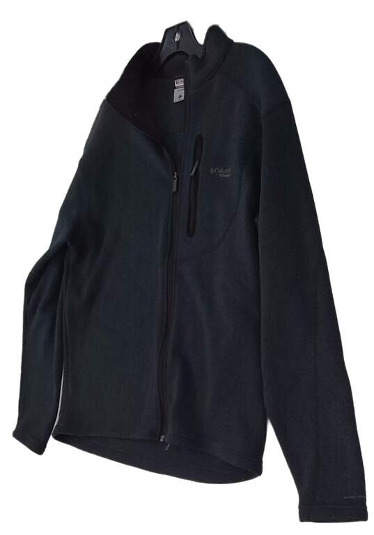 Vintage Mens Blue Long Sleeve Pockets Full Zip Fleece Jacket Size L image number 3
