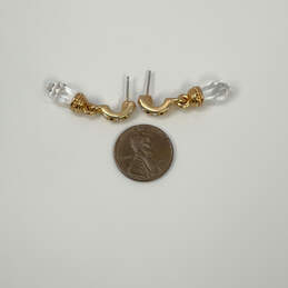 Designer Swarovski Gold-Tone Crystal Cut Stone Fashionable Dangle Earrings alternative image
