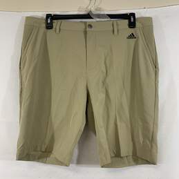 Men's Beige Adidas Golf Shorts, Sz. 38