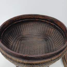 Brown Fine Basket w/ Lid alternative image