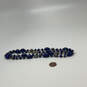 Designer J. Crew Double Strand Blue Beaded Classic Statement Necklace image number 2
