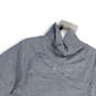 Womens Gray Heather Funnel Neck Side Zipped Pullover Jacket Size Medium image number 2