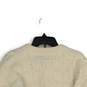 Womens White Eyelet Crew Neck Long Sleeve Pullover Sweater Size M image number 4