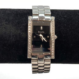 Designer Bulova Silver Tone Stainless Steel Case Quartz Analog Wristwatch alternative image