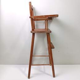Vintage Wooden Doll High Chair alternative image
