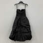 NWT Womens Black Strapless Sweetheart Neck Zip Bridesmaid Maxi Dress Size 4 image number 2