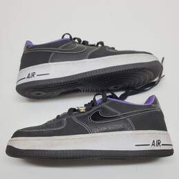 Nike Air Force 1 'Lakers World Champs' Black Sneakers  Size 4.5Y DQ0300-001 alternative image