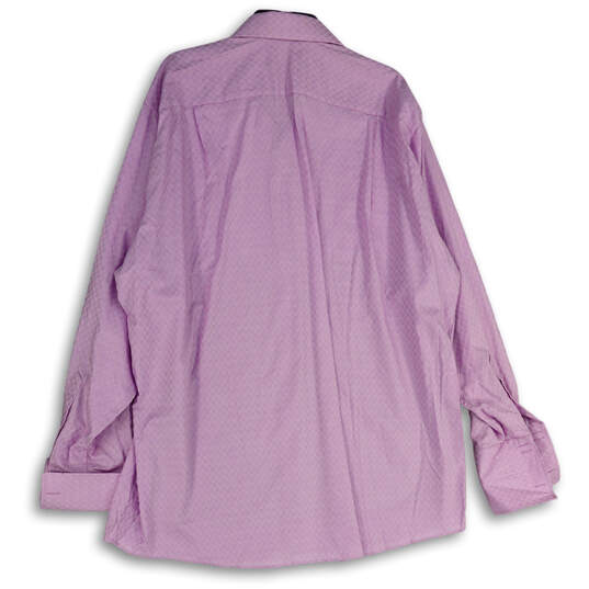 NWT Mens Purple Spread Collar Long Sleeve Button-Up Shirt Size 35/34 image number 2