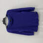 Womens Purple Long Sleeve Round Neck Tight Knit Pullover Sweater Size Large image number 1