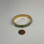 Designer Kate Spade Gold-Tone Turquoise Enamel Bangle Bracelet w/ Dustbag image number 2