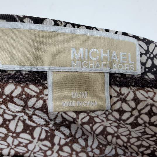 Michael Kors Black/White Floral Midi Skirt Women's M image number 2