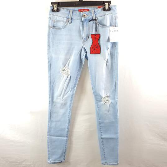 Guess Women Blue Washed Skinny Jeans Sz 26 NWT image number 1